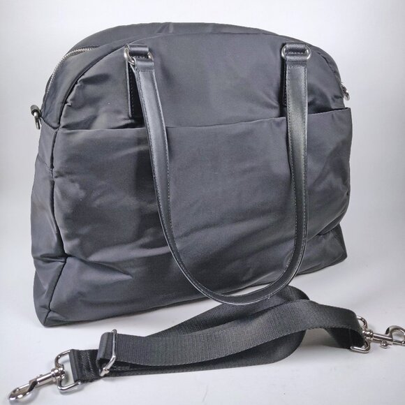 Lo & Sons OG Large Black Nylon Weekender Laptop Bag Travel Tote - Picture 1 of 15